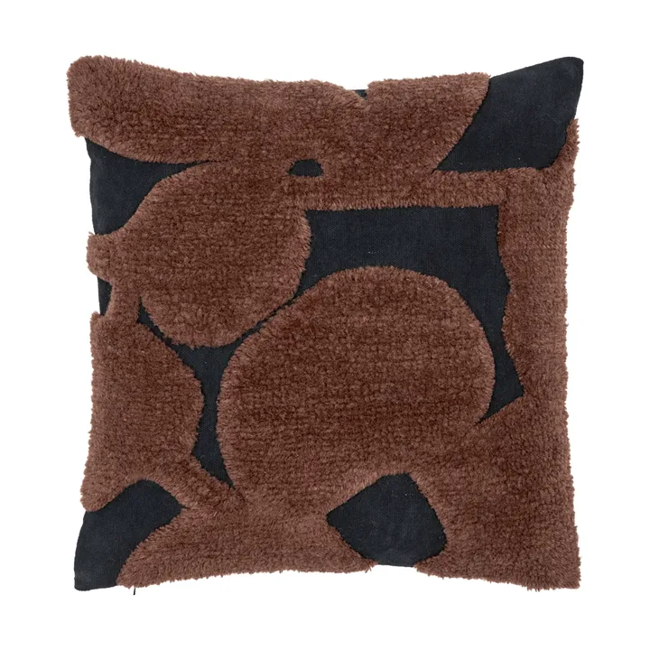 Cilla tufted kudde - Black-dark chocolate 50x50 cm - Ferm Living