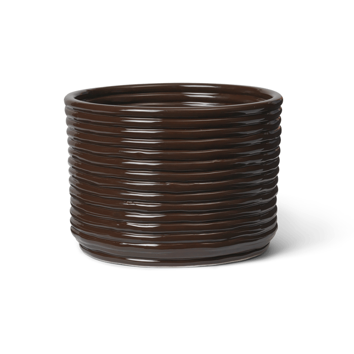 Corduroy kruka Ø20x15 cm - Carob Brown - Ferm Living
