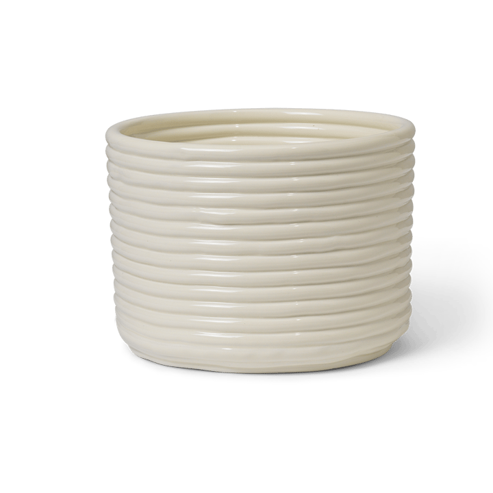 Corduroy kruka Ø20x15 cm - Off white - Ferm Living