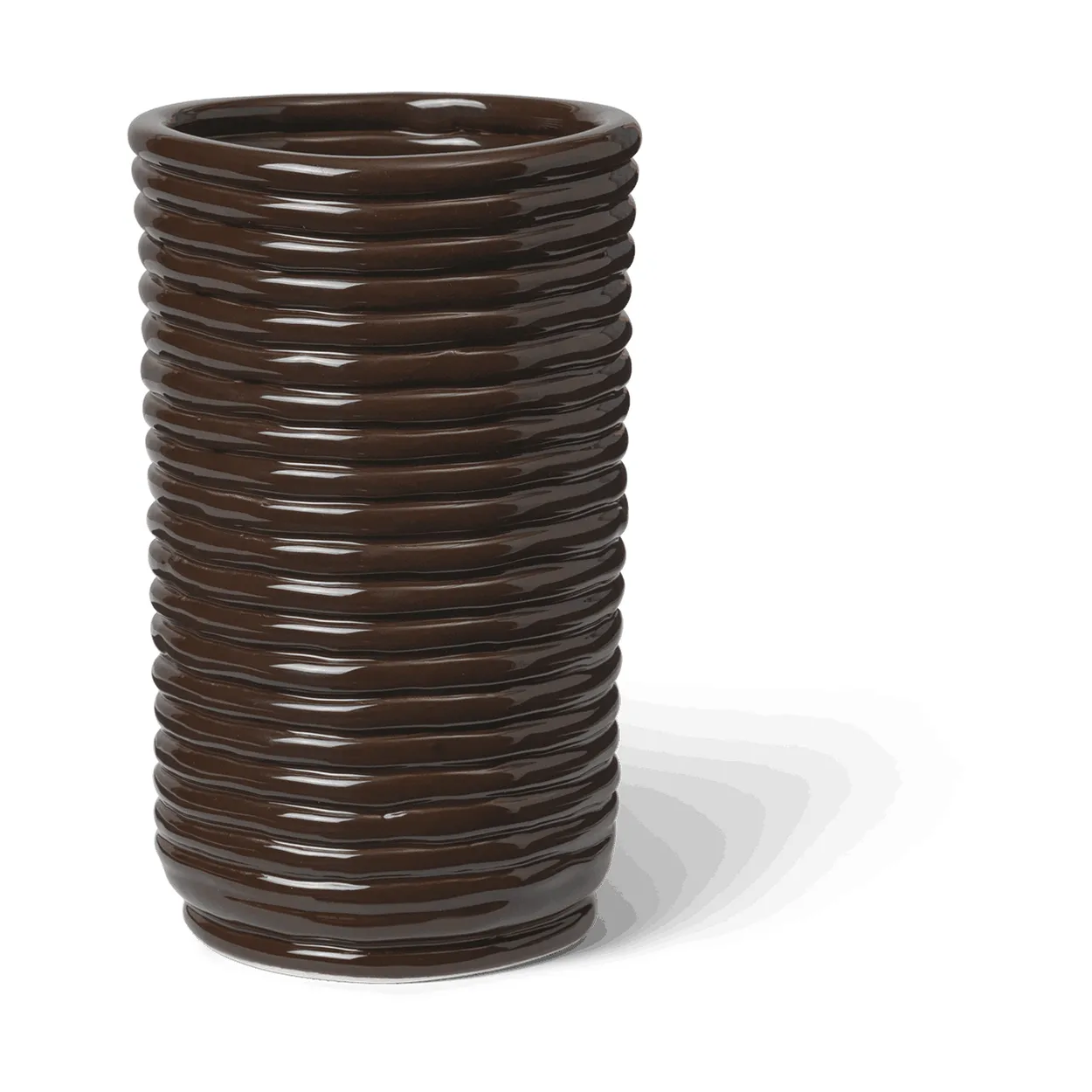 Ferm Living Corduroy vas 21 cm Carob Brown