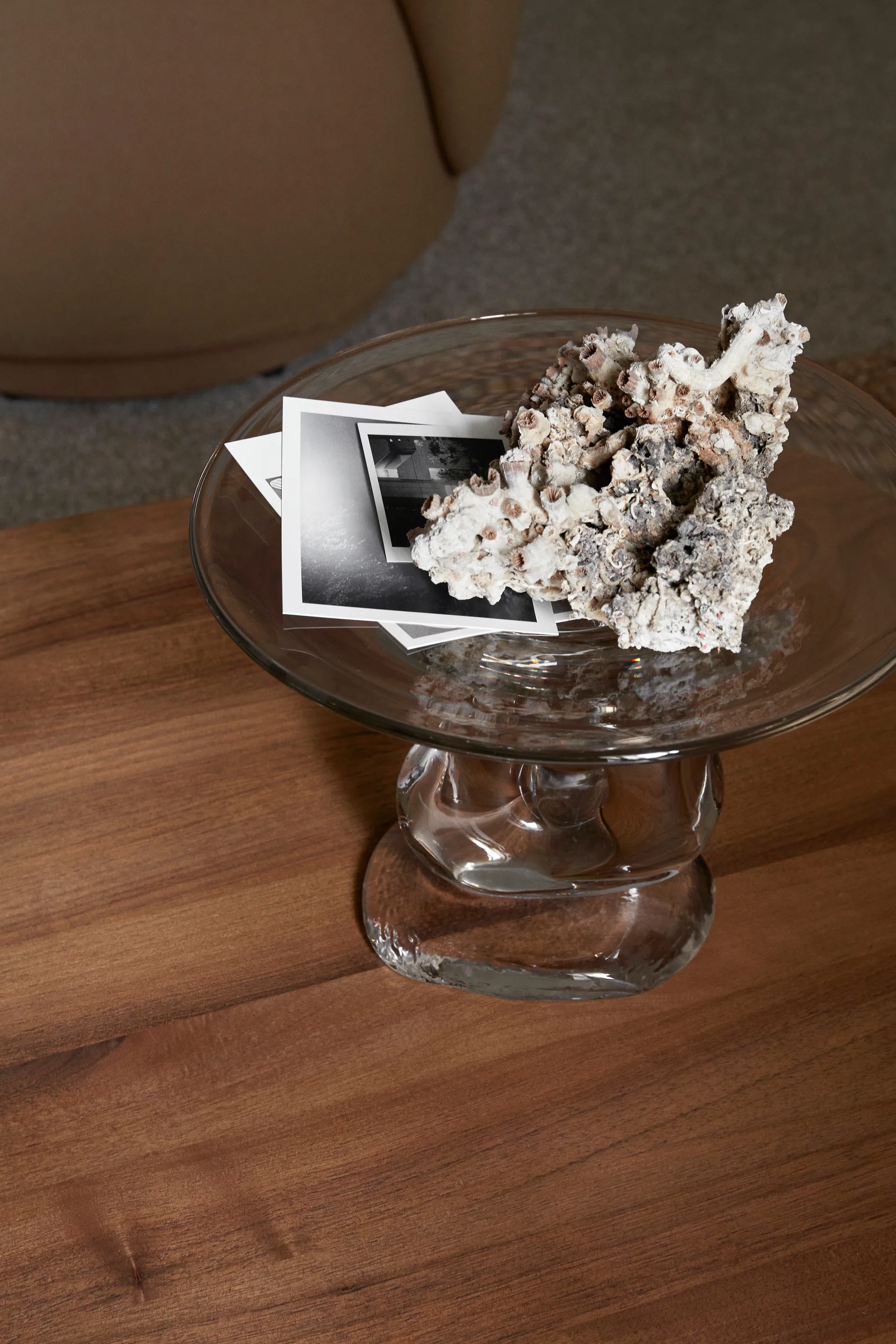 Damo glass centerpiece fat Ø30 cm, Clear Ferm Living