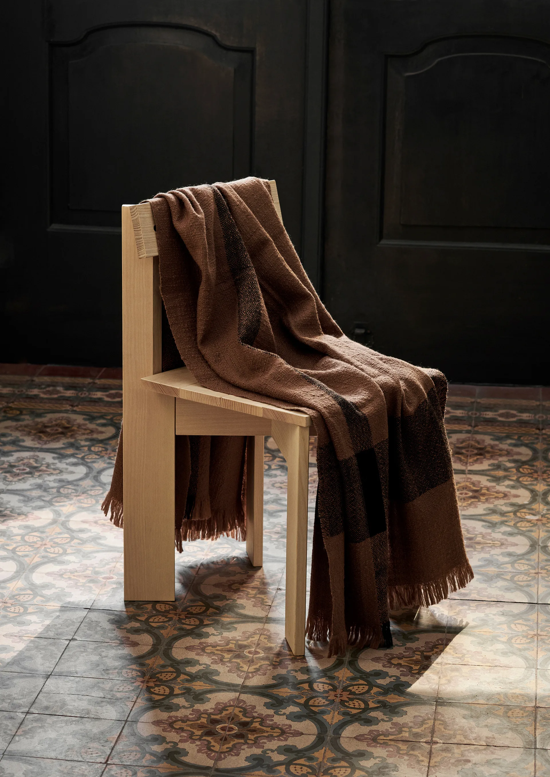 Dry ullfilt 120x180 cm, Sugar Kelp/Black Ferm Living