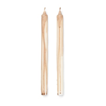 Läs mer om ferm LIVING Dryp stearinljus 2-pack Beige