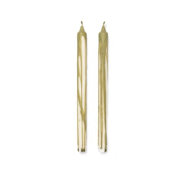 Läs mer om ferm LIVING Dryp stearinljus 2-pack Olive