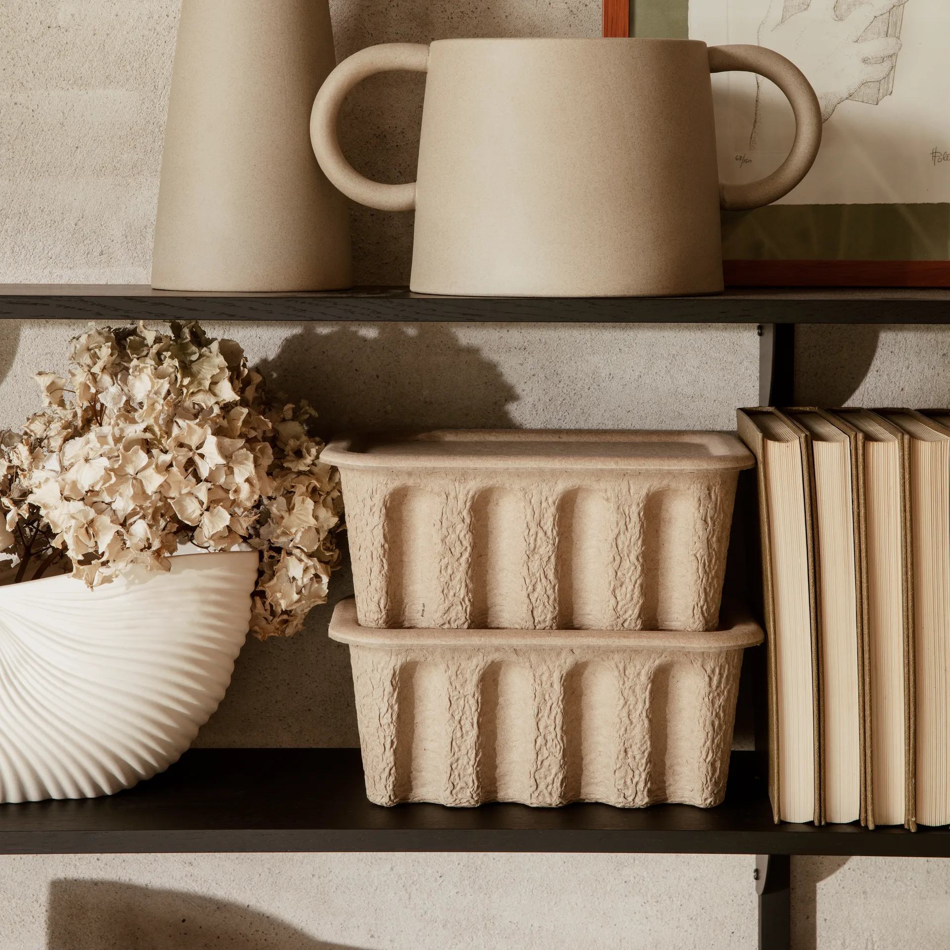 Ferm förvaringslåda papper liten 2-pack, Brun Ferm Living