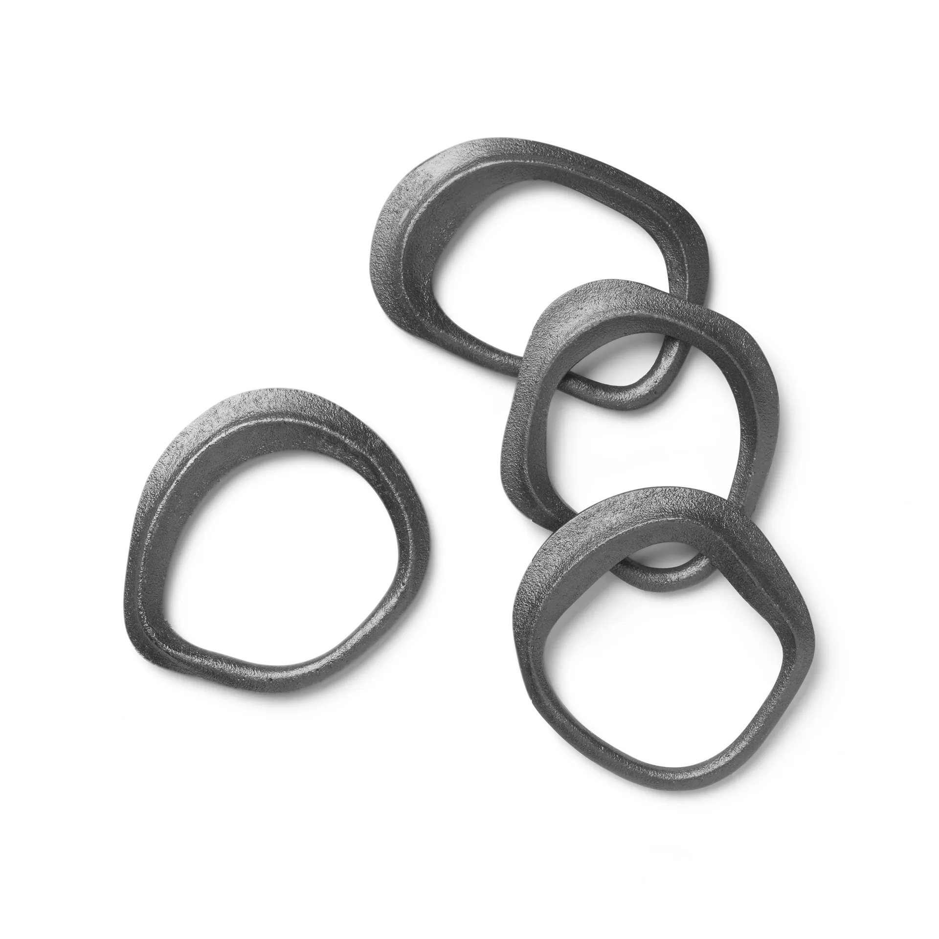 Flow servettring 4-pack, Svart mässing Ferm Living