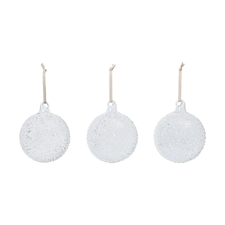 Flurry julgranskulor 3-pack - L, White - Ferm Living