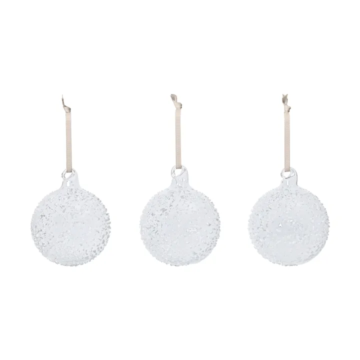 Flurry julgranskulor 3-pack - M, White - Ferm Living