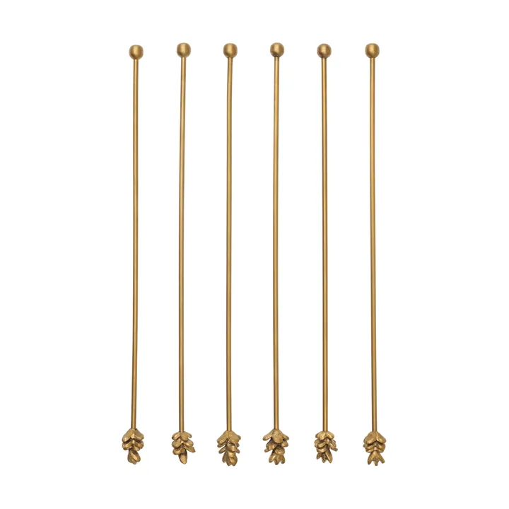 Forest drinkpinnar 6-pack - Mässing - Ferm Living