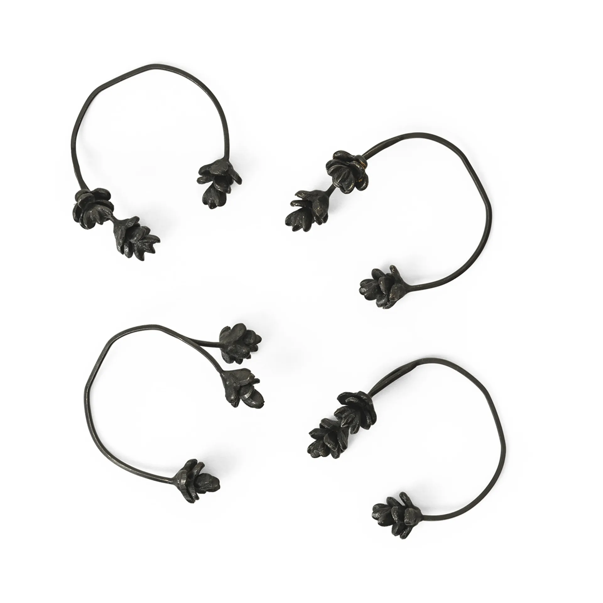 Forest servettring 4-pack, Black brass Ferm Living