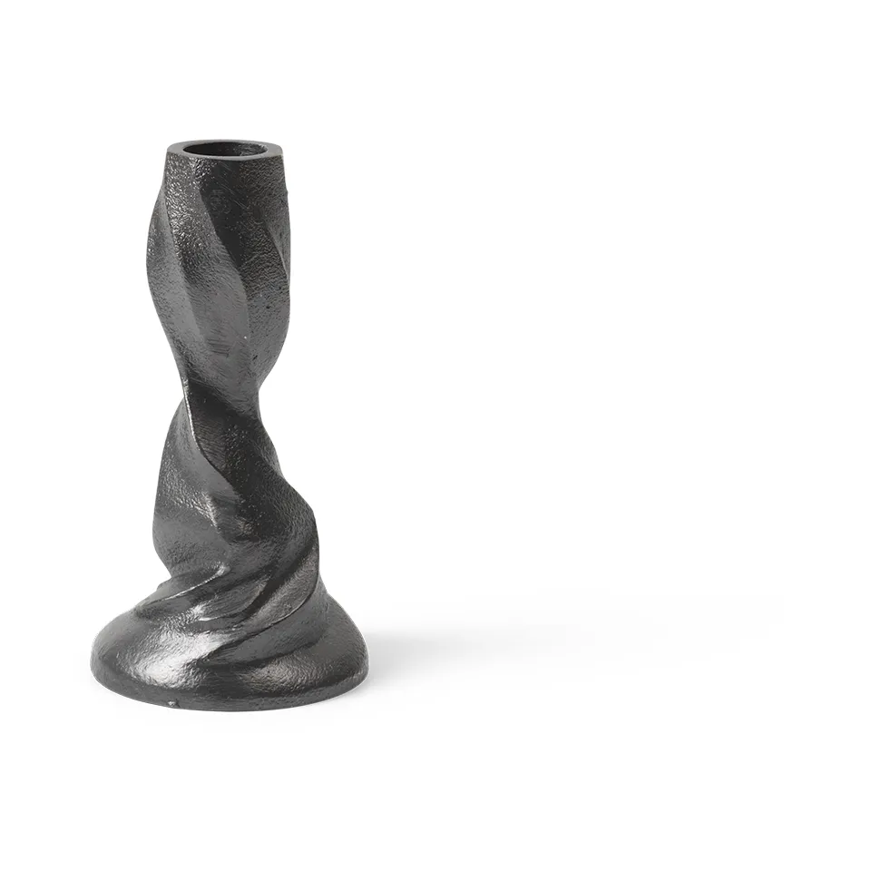 Ferm Living Gale ljusstake 13 cm Blackened Aluminium