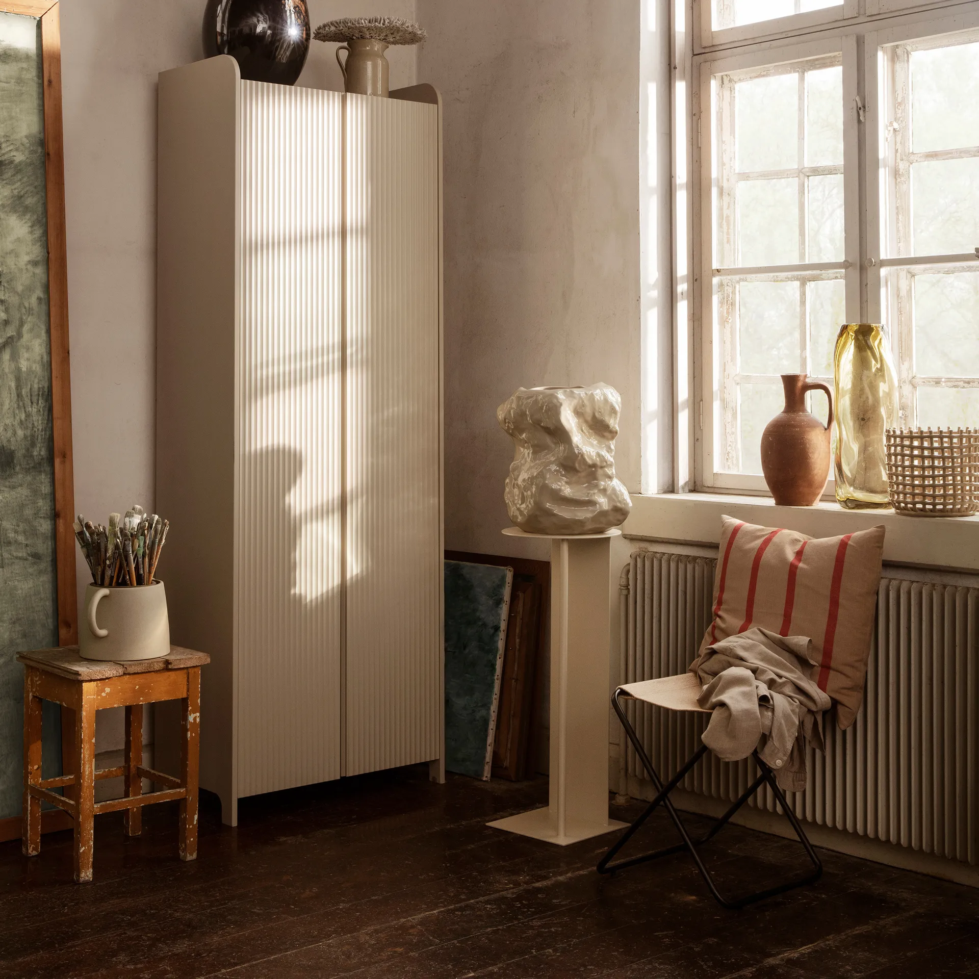 Grand kudde 50x50 cm, Camel-red Ferm Living