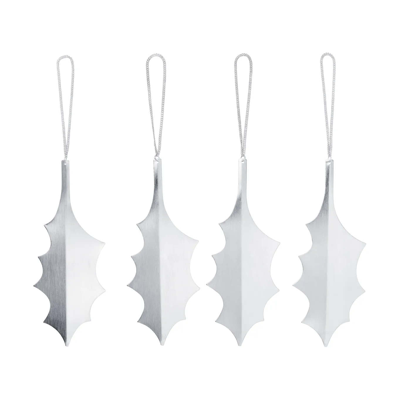 Holly leaf dekorationshänge 13,5 cm 4-pack, Silver Ferm Living