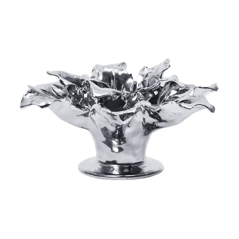 Ferm Living Holly Leaf ljusstake Silver, 7 cm