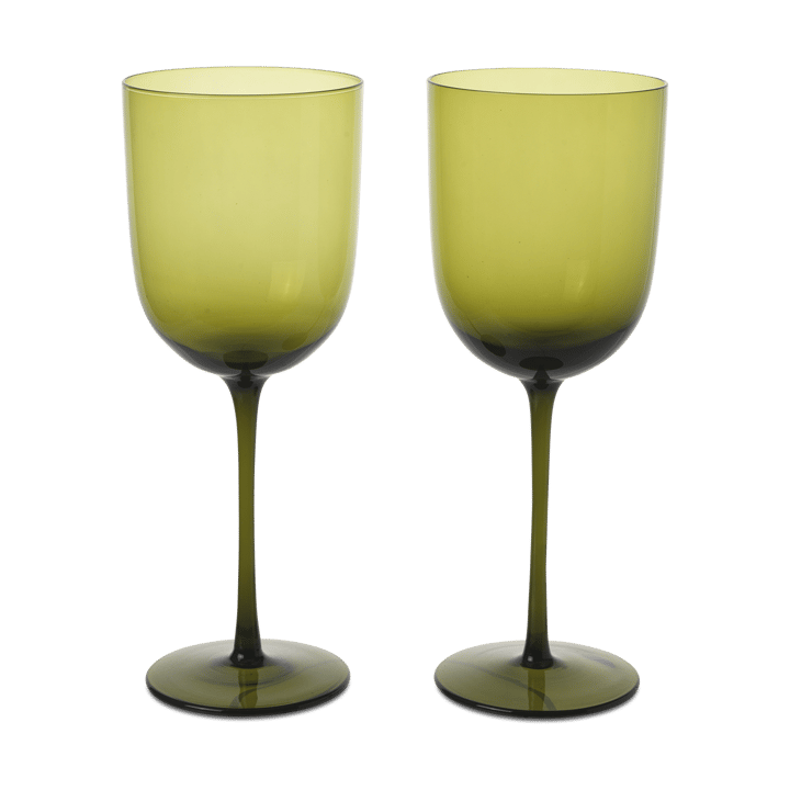 Host rödvinsglas 36 cl 2-pack - Moss Green - Ferm LIVING