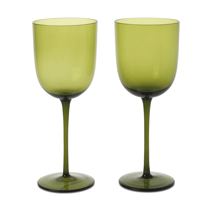 Host vitvinsglas 30 cl 2-pack, Moss Green ferm LIVING