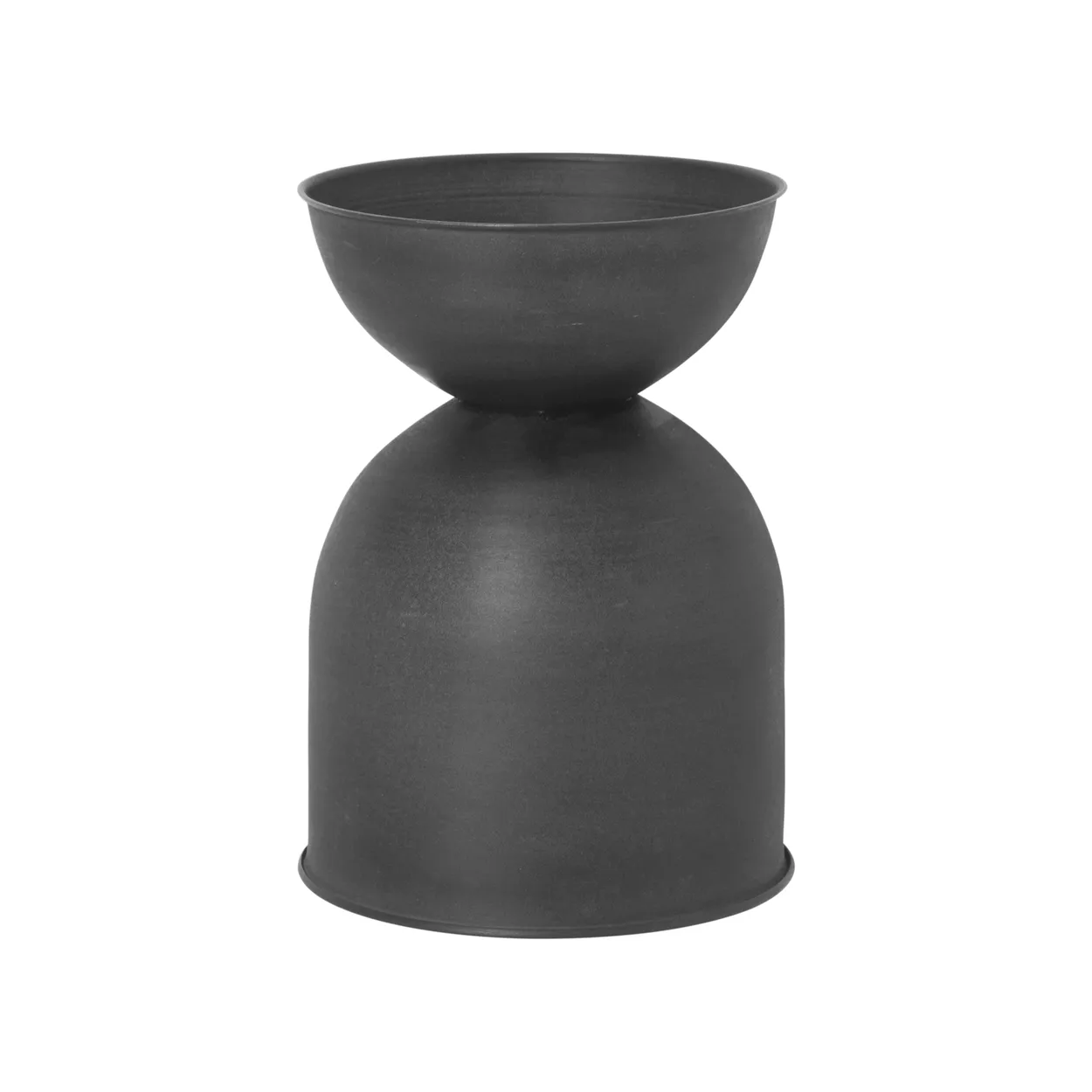 Ferm Living Hourglass kruka liten &Oslash;30 cm Svart-m&ouml;rkgr&aring;