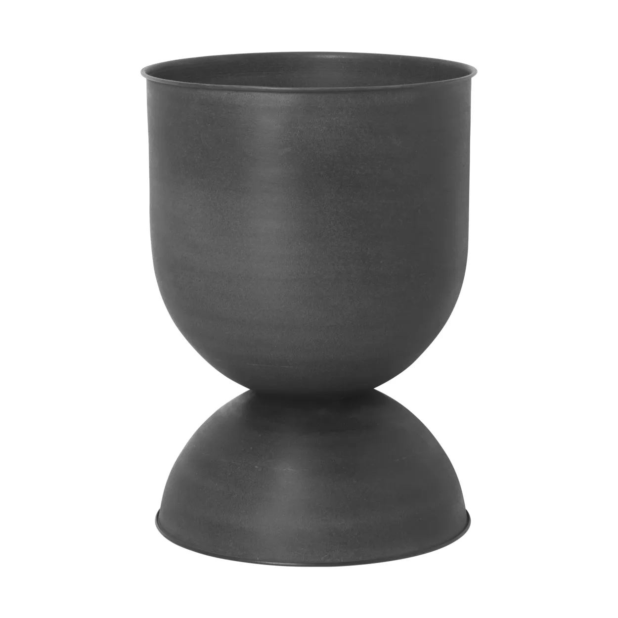 Ferm Living Hourglass kruka medium &Oslash;40 cm Svart-m&ouml;rkgr&aring;