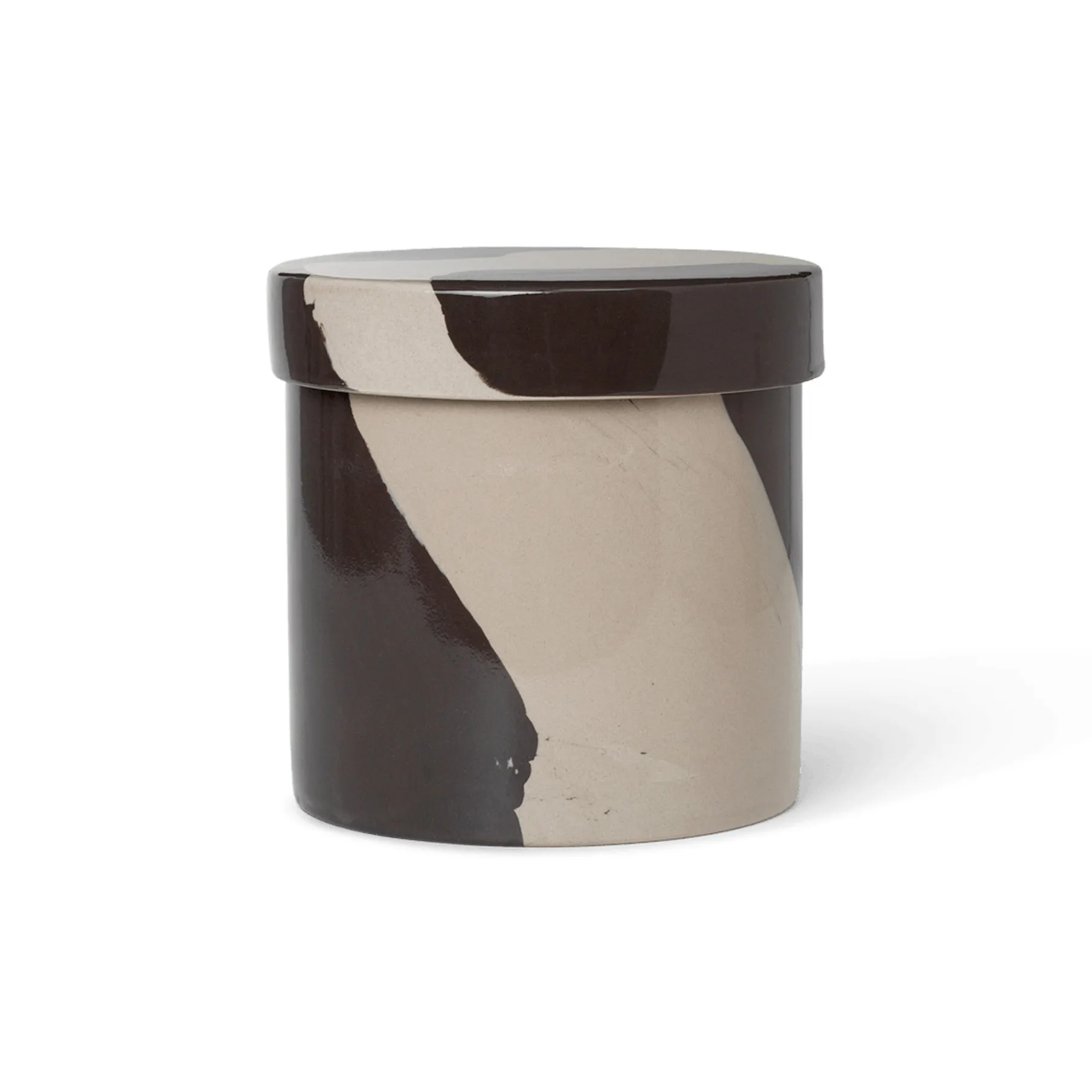 Inlay förvaringsburk Ø14,5 cm, Sand-brown Ferm Living