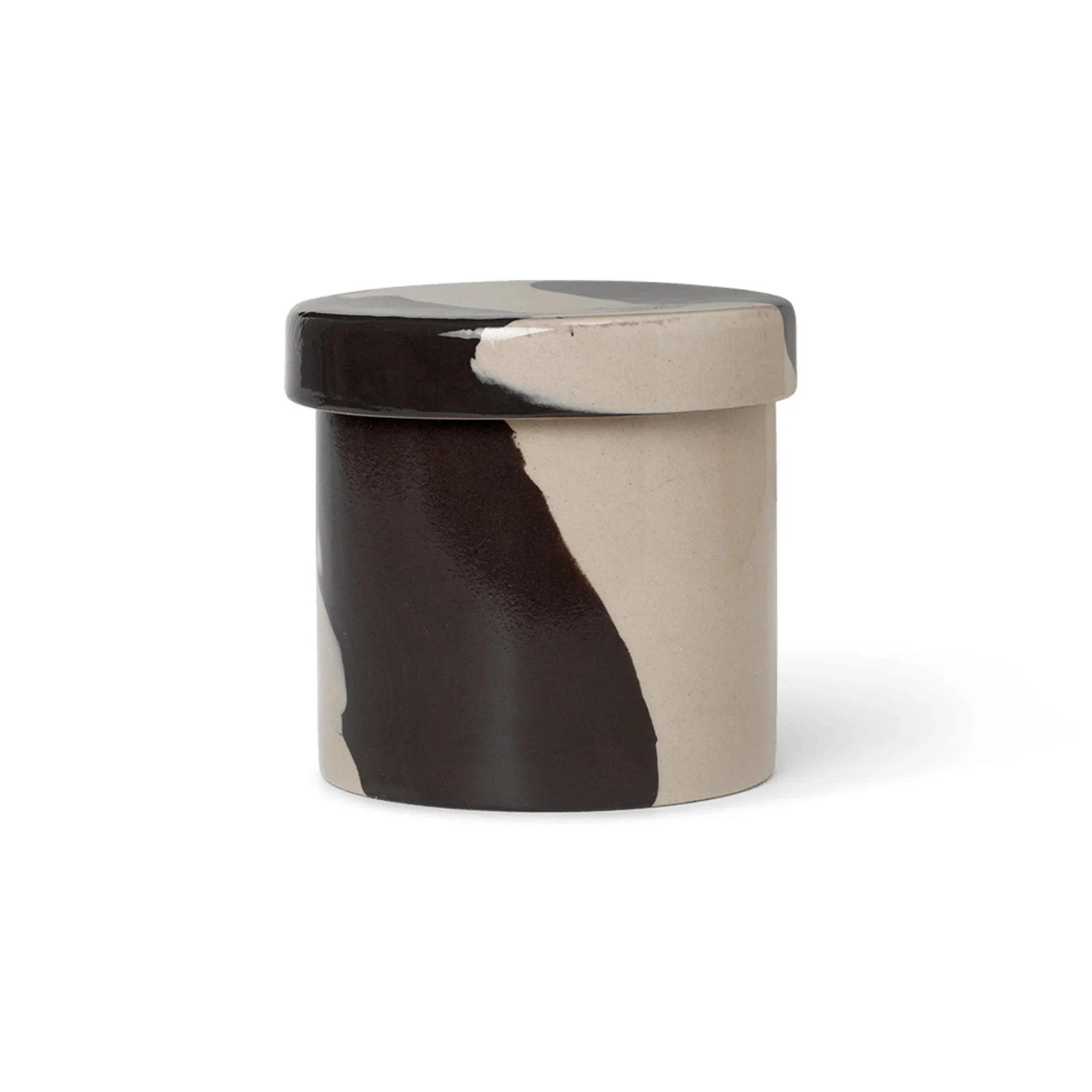 Inlay förvaringsburk Ø9,8 cm, Sand-brown Ferm Living