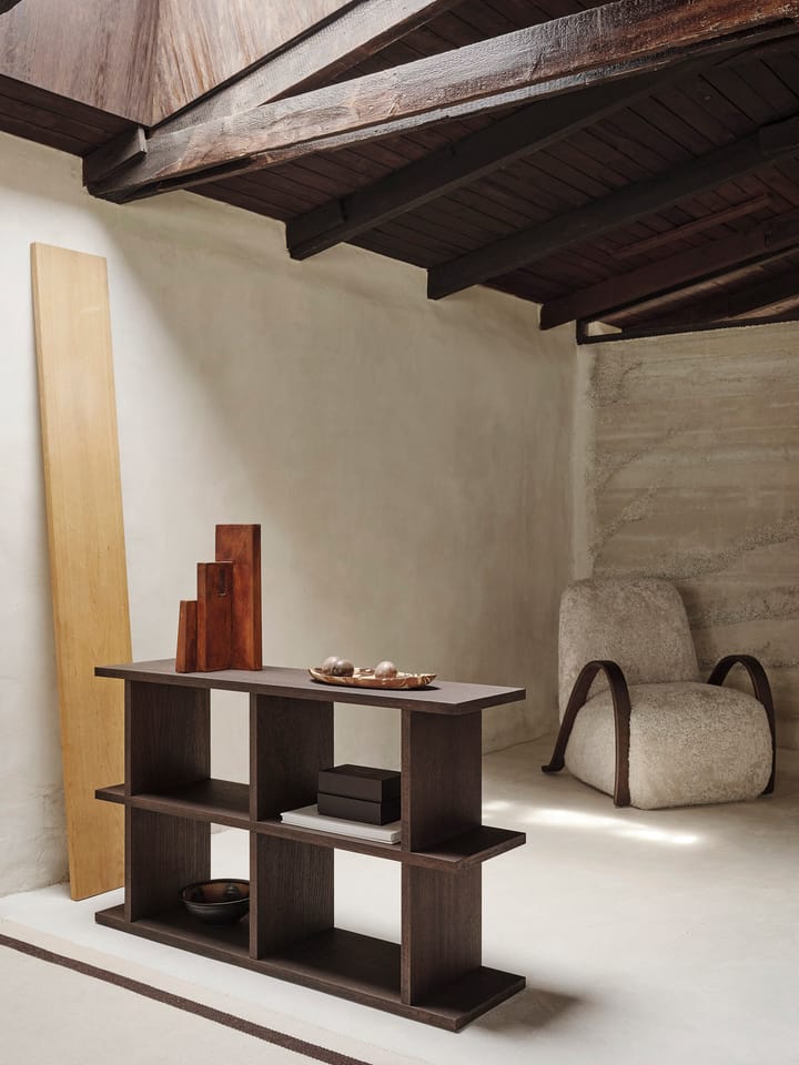 Kona bokhylla 2x2, Dark stained Ferm Living