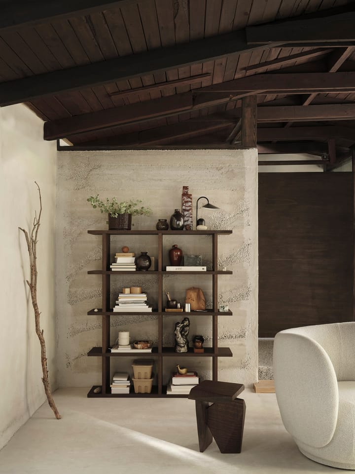 Kona bokhylla 2x4, Dark stained Ferm Living