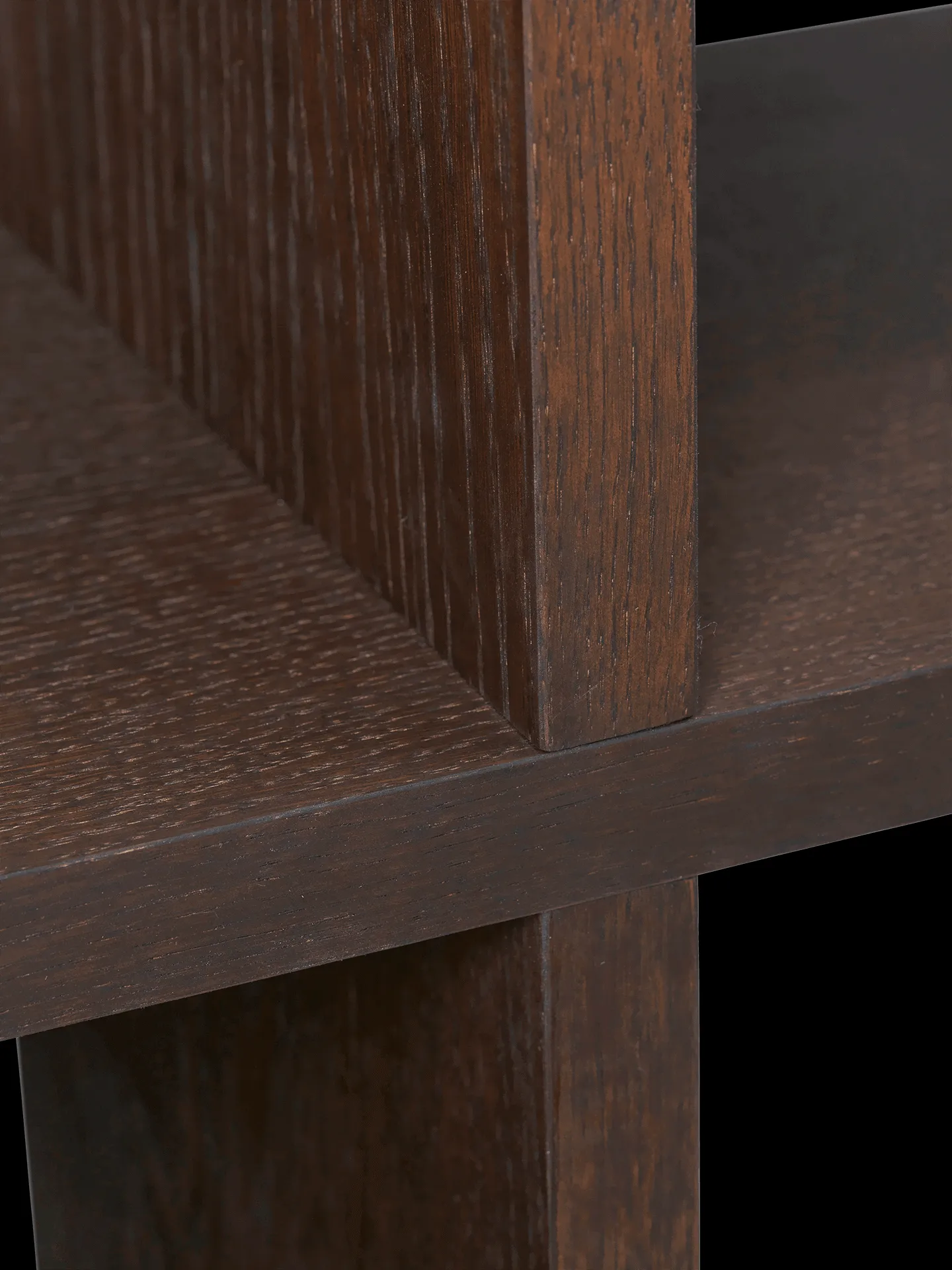 Kona bokhylla 3x2, Dark stained Ferm Living