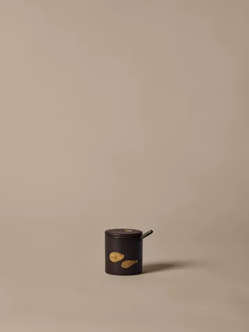Koyo burk med sked - Dark brown-buff - Ferm Living