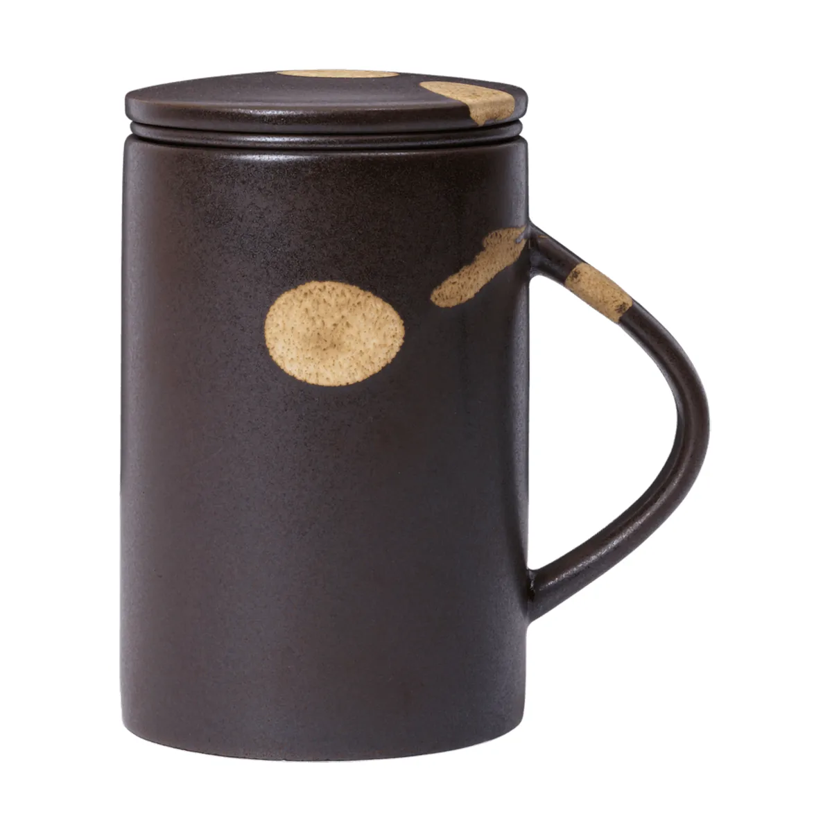 Koyo temugg med tesil 40 cl, Dark brown-buff Ferm Living