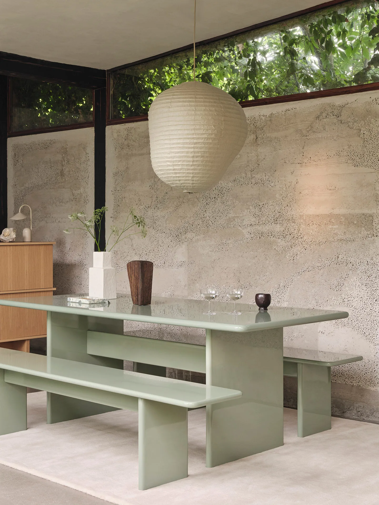 Kurbis lampskärm, 60 cm, Dark sage Ferm Living