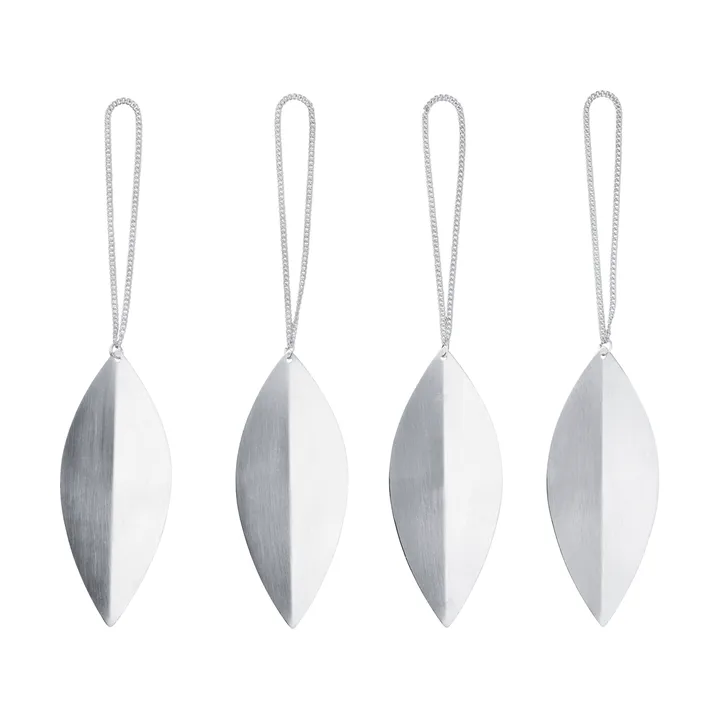 Leaf julgranshänge - Silver, 4-pack - Ferm Living