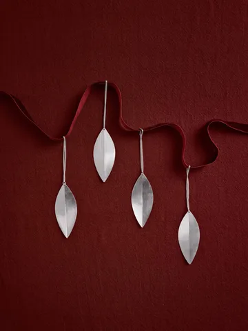 Leaf julgranshänge - Silver, 4-pack - Ferm Living