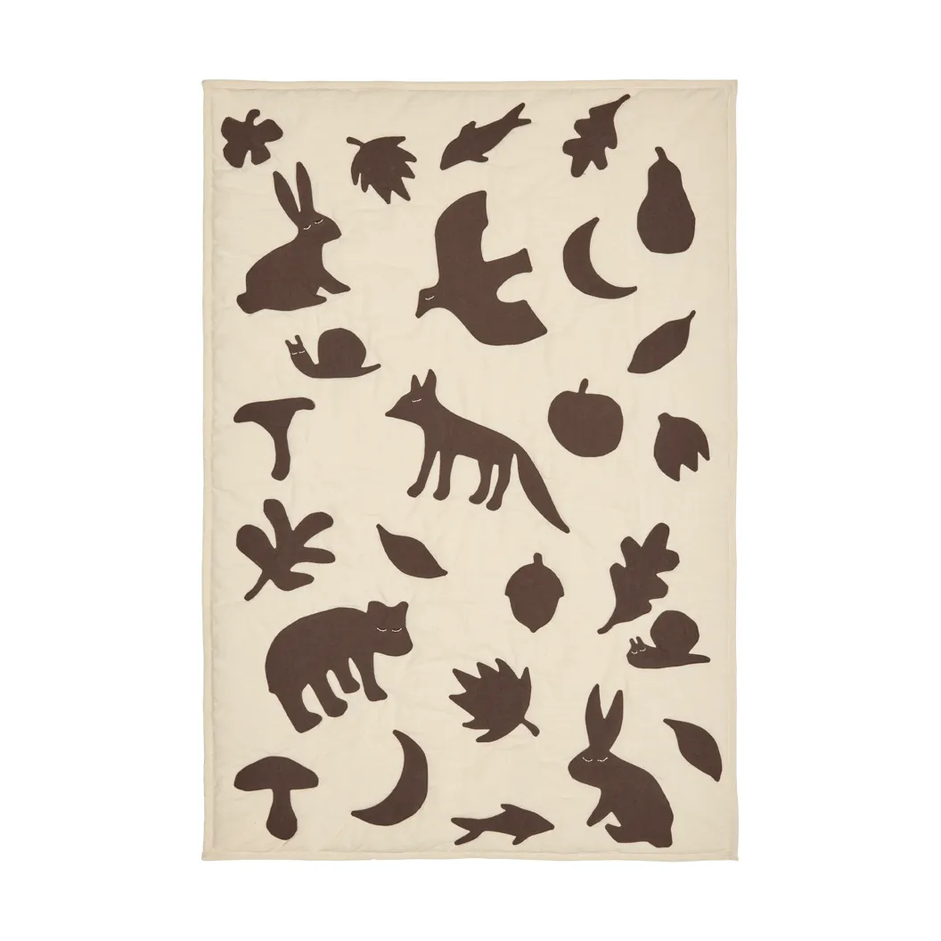 Lunden filt, Off-white-dark chocolate, 80x110 cm Ferm Living