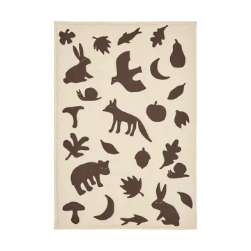 Lunden filt - Off-white-dark chocolate, 80x110 cm - Ferm Living