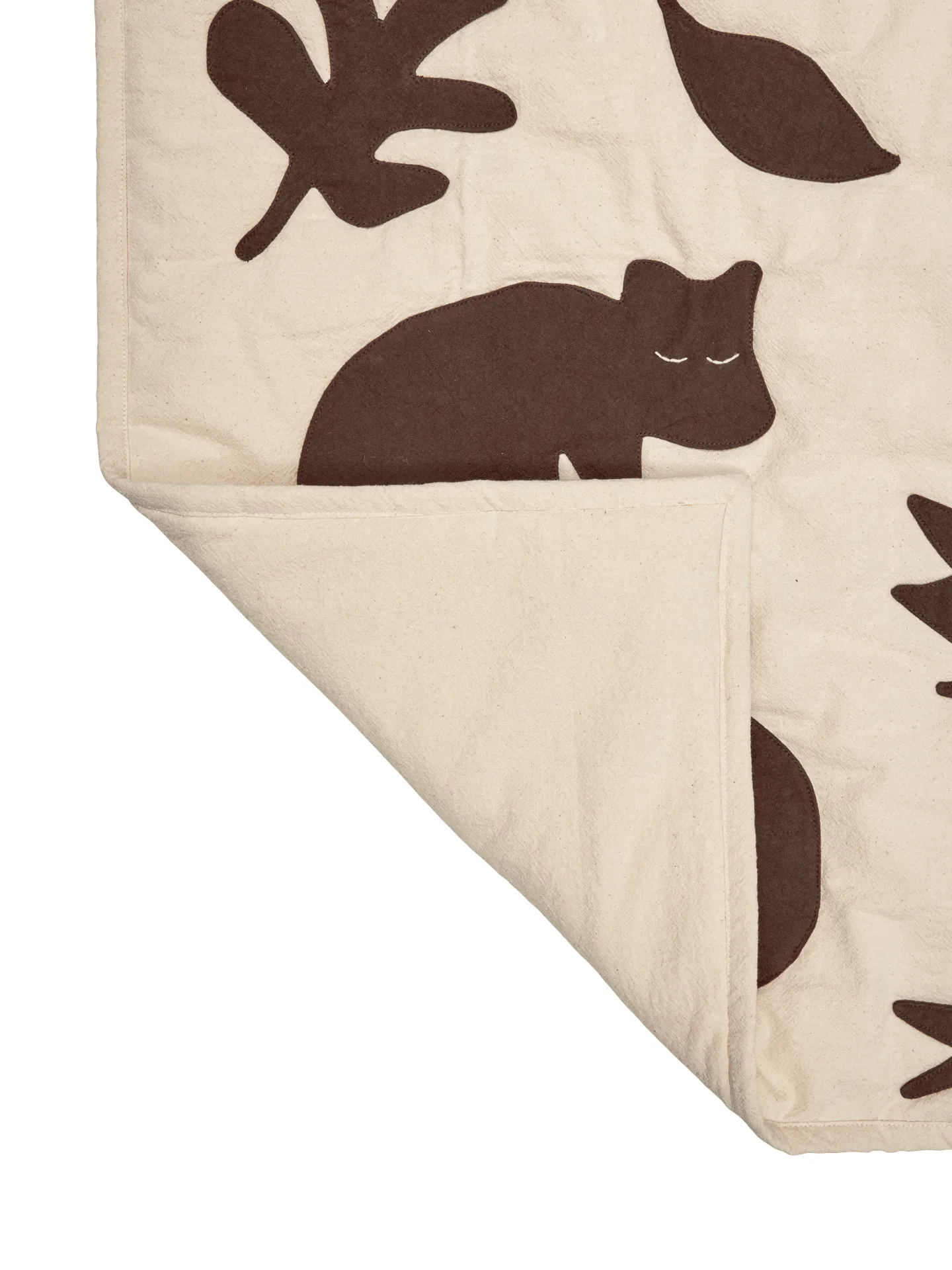 Lunden filt, Off-white-dark chocolate, 80x110 cm Ferm Living