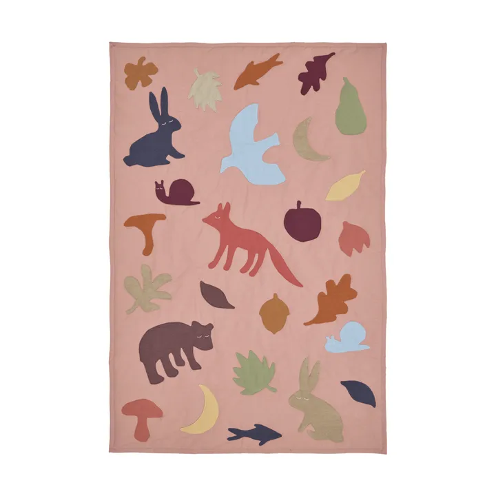 Lunden filt - Rose-multi, 80x110 cm - Ferm Living