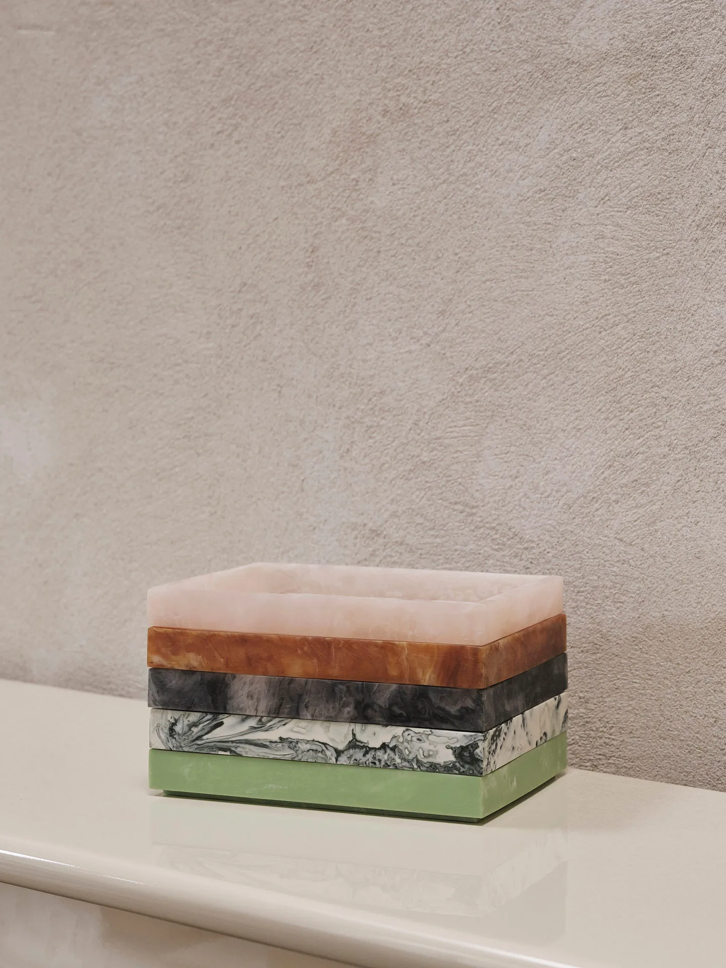 Mist dekorationsbricka 15x20 cm, Emerald-off white Ferm Living