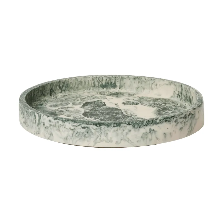 Ferm Living Mist dekorationsbricka Ø20 cm Emerald-off-white