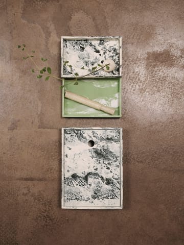 Mist förvaringsbox 15x20 cm - Emerald-off white - Ferm Living
