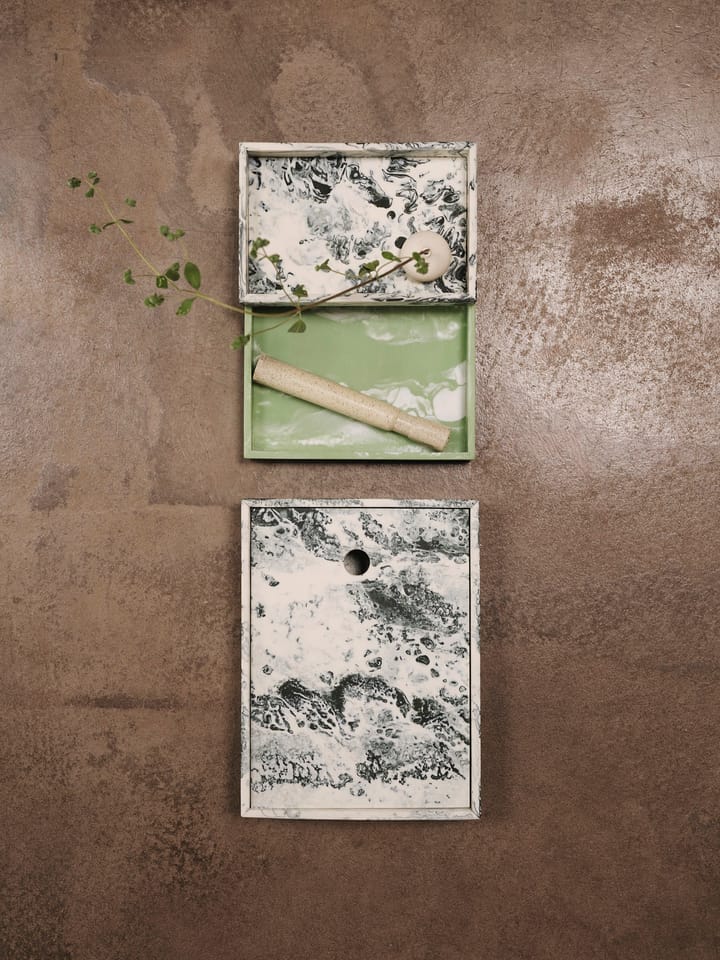 Mist förvaringsbox 15x20 cm, Emerald-off white Ferm Living