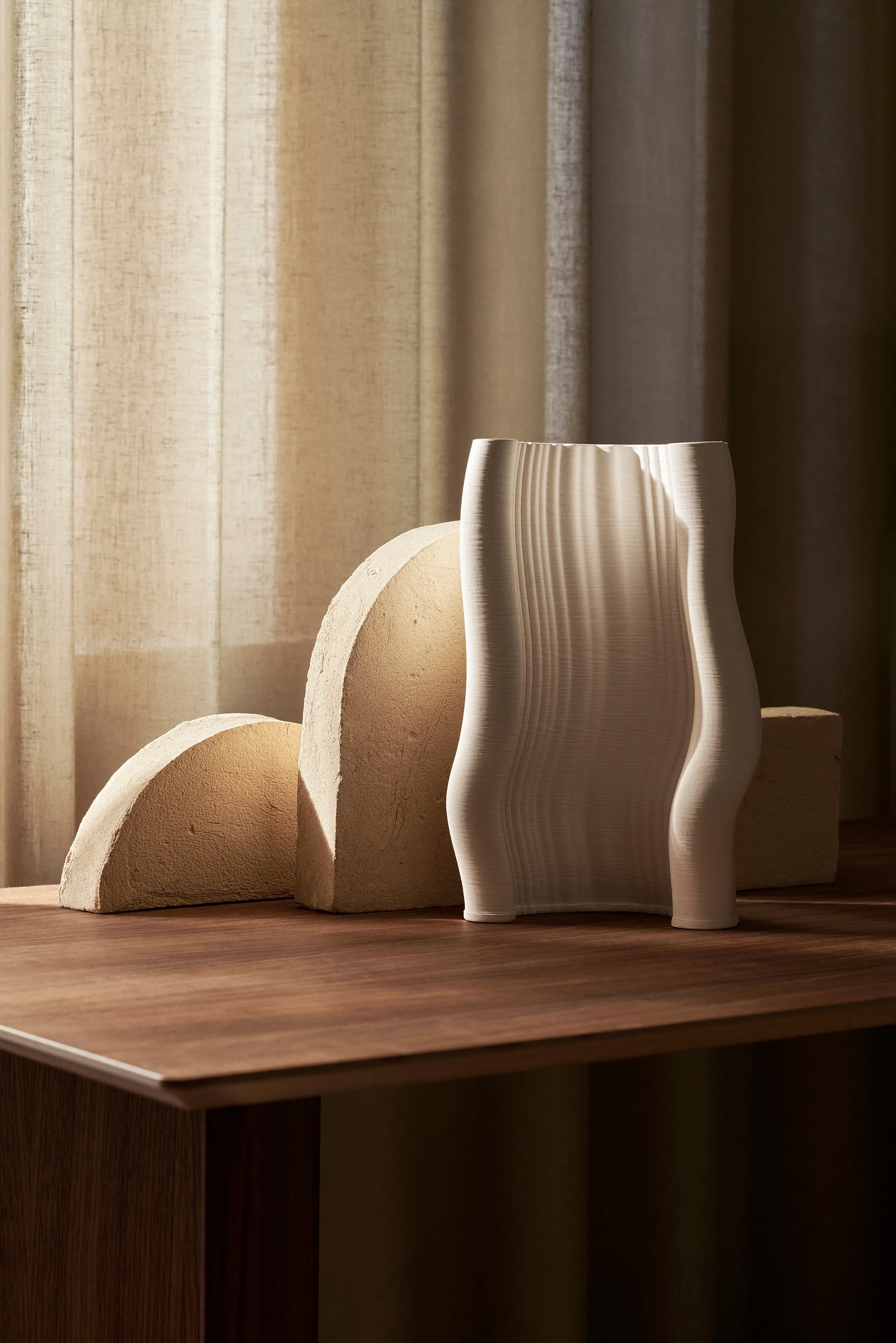 Moire vas 19x30 cm, Off-white Ferm Living