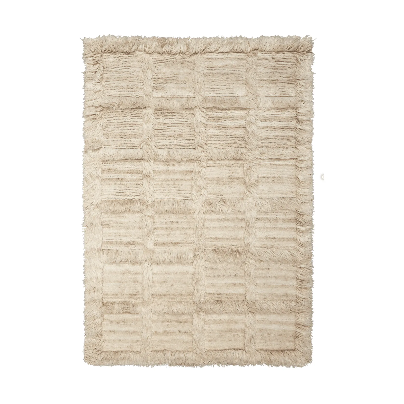 Norte grid matta, Natural, 160x235 cm Ferm Living