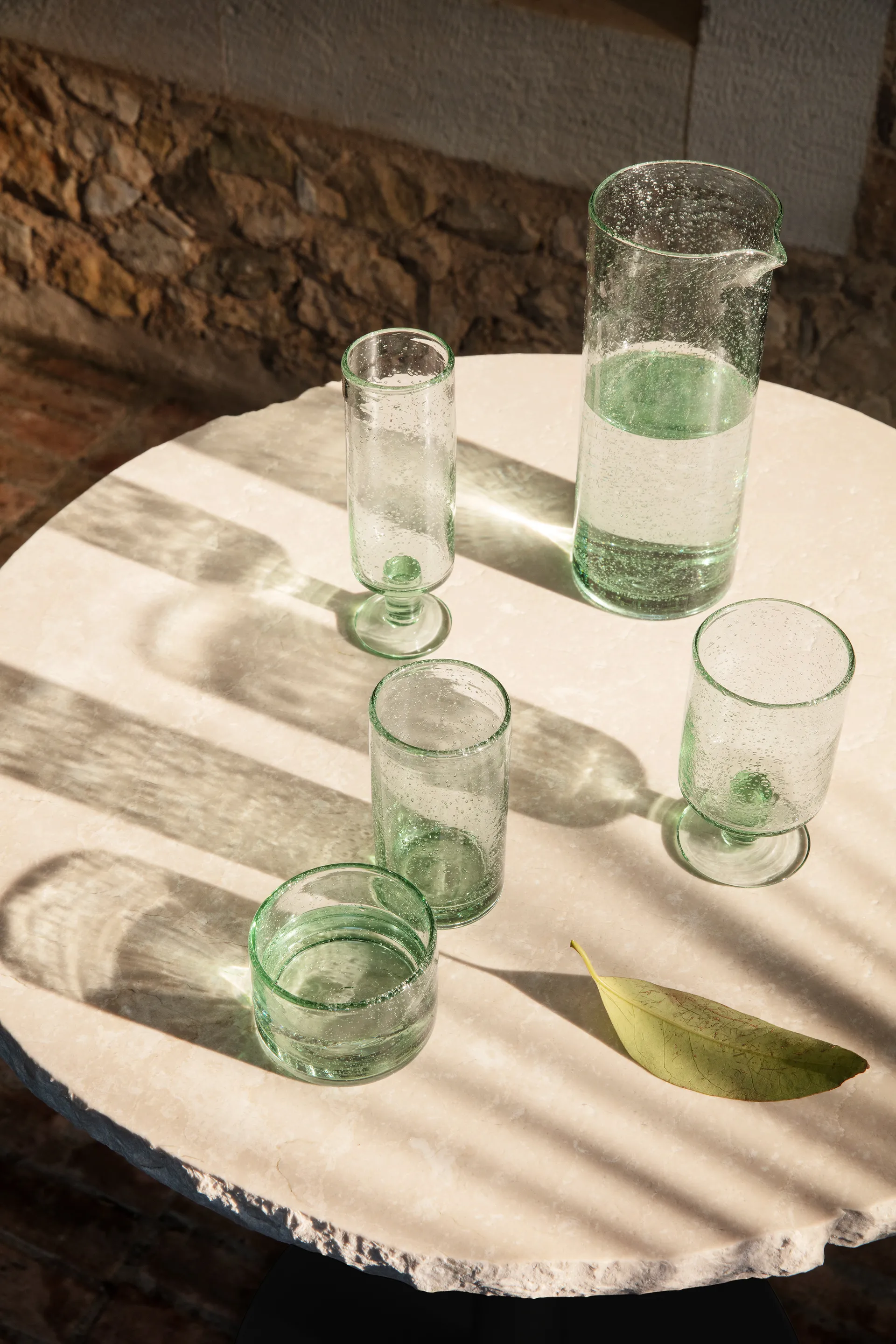 Oli vattenkaraff 1 l, Recycled clear Ferm Living