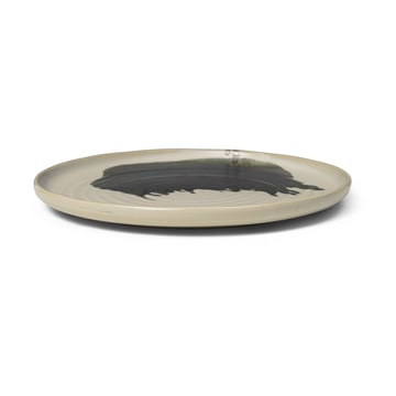 Produktfoto för Ferm Living - Omhu Centrepiece - Fat - Off-white/Charcoal - Ø36 x H3,5 cm