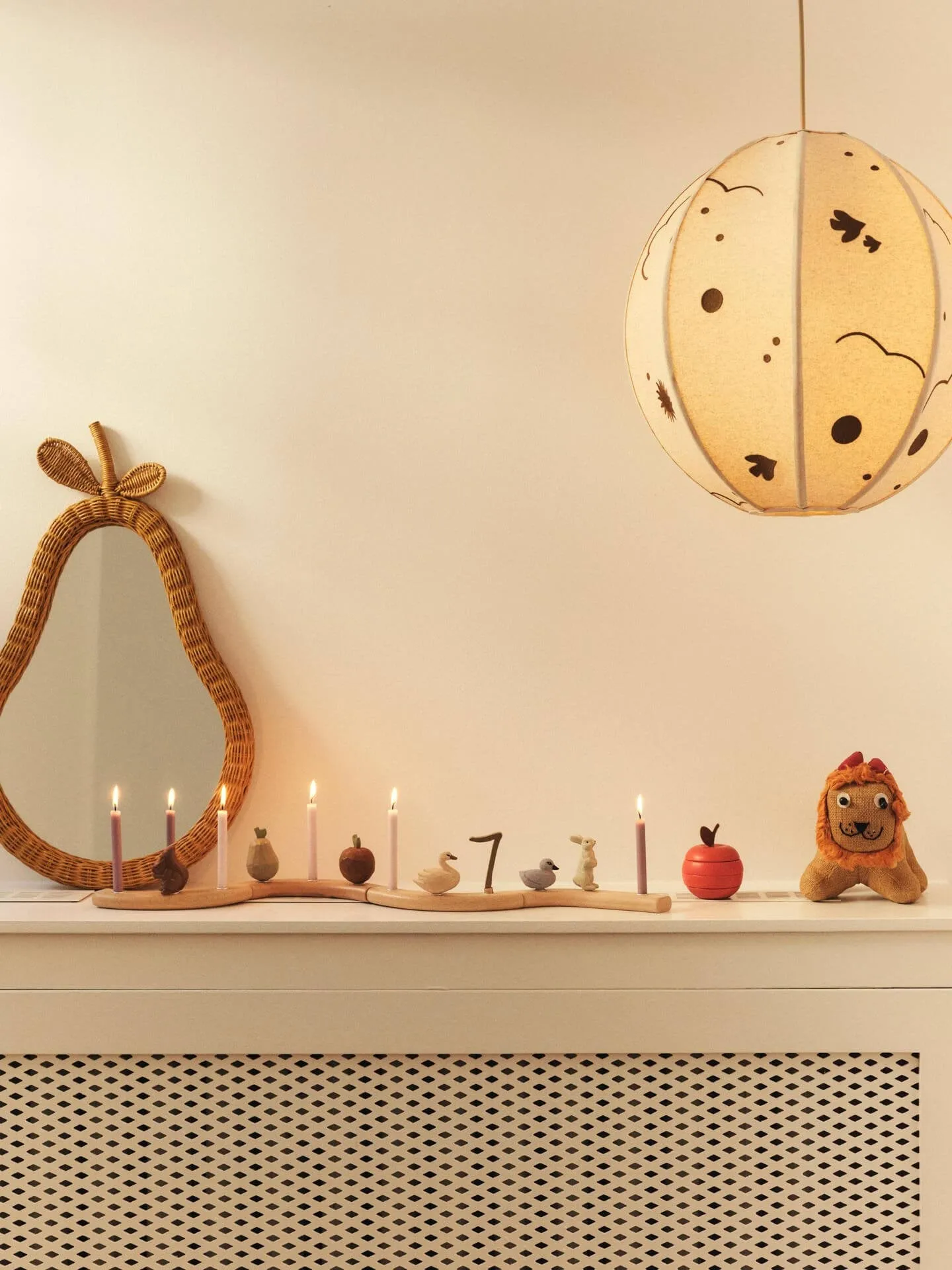Pear braided spegel, Natural Ferm Living