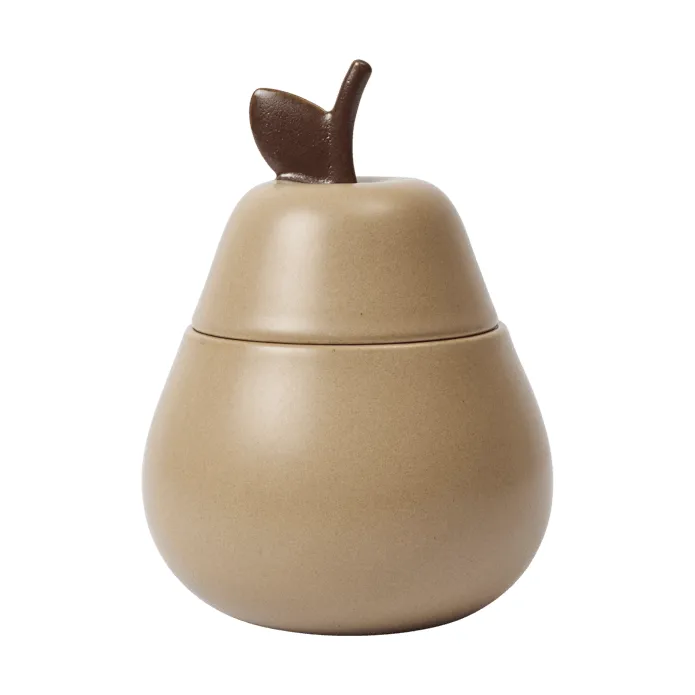 Pear keramikskål med lock - Cashmere - Ferm Living