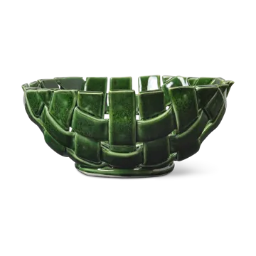 Plait skål Ø24 cm - Emerald green - Ferm Living
