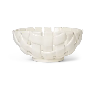 Plait skål Ø24 cm - Off white - Ferm Living