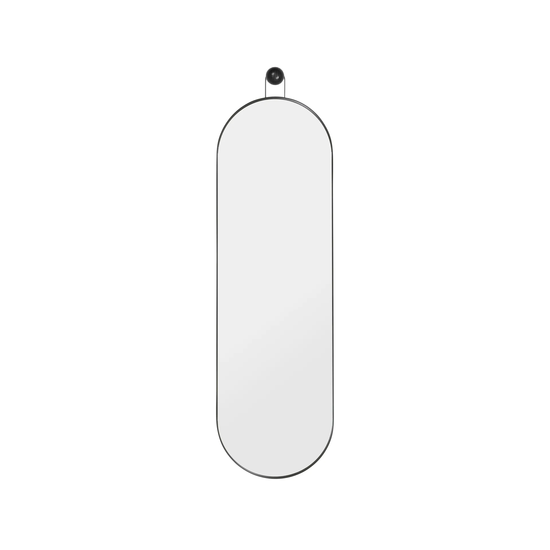 Poise oval spegel, svart Ferm Living