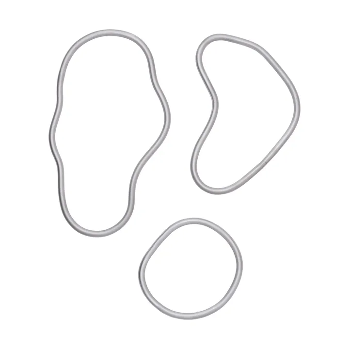 Pond grytunderlägg 3 delar - Aluminium - Ferm Living